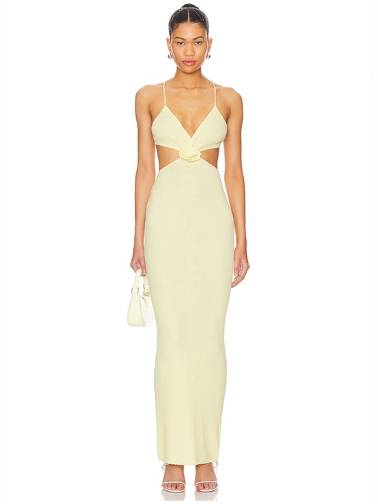 More To Come Dresses & Skirts - Revolve More to Come Kacey Maxi Dress in Pastel Yellow